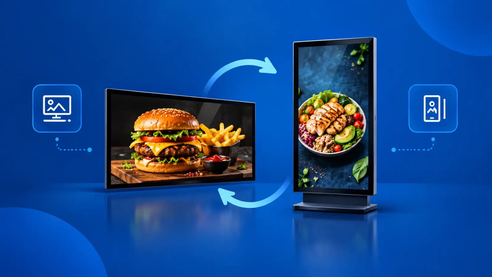 digital signage screen rotation feature